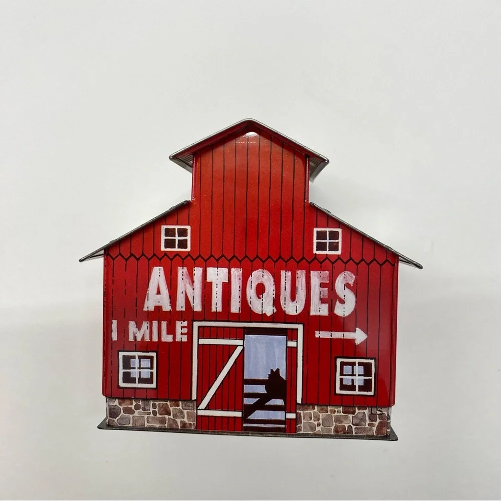 Hallmark Keepsake Ornaments Town & Country Series Farm House & Red Barn Set of 2